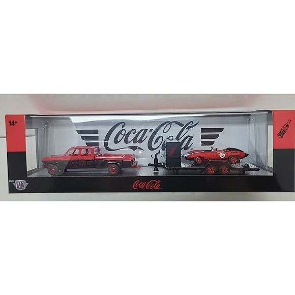 M2 MACHINES CHASE AUTO HAULERS '73 GMC SIERRA 3500 DUALLY & '59 CORVETTE - Picture 1 of 9